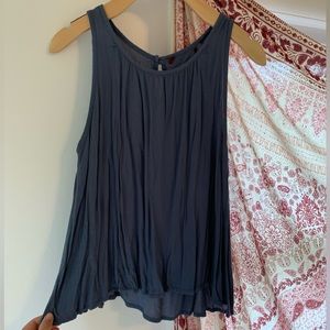 Buckle Flowy Blue Tank Top